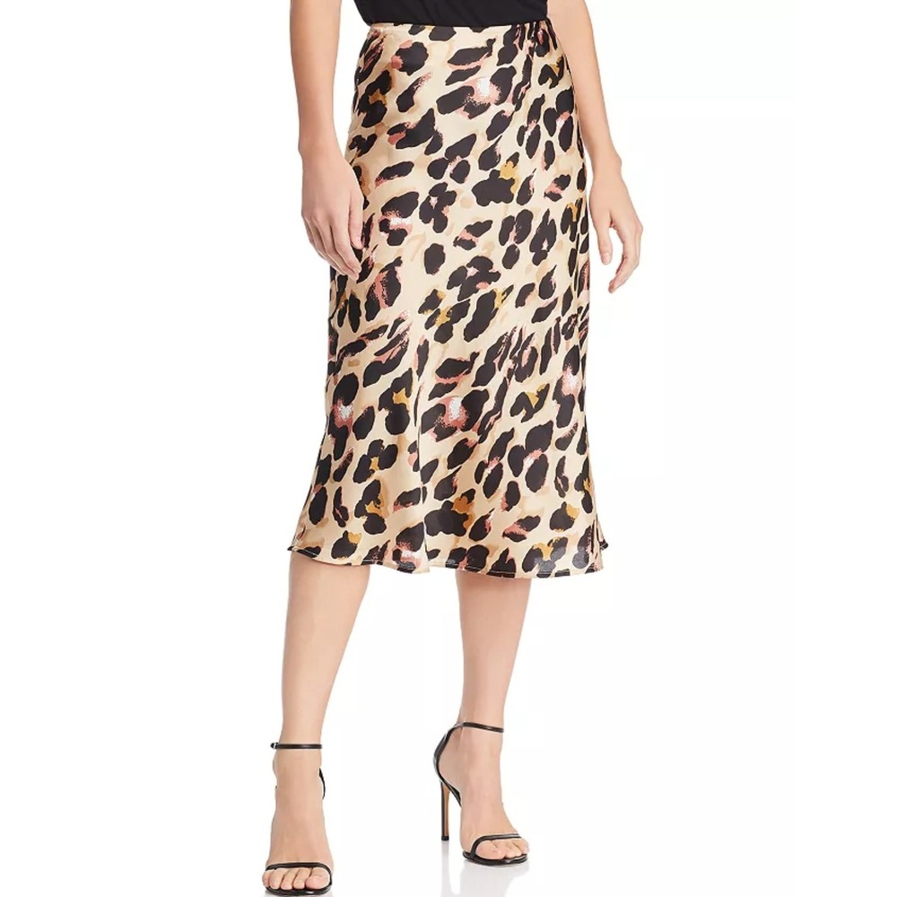 Cotton Candy LA Leopard Print Midi Skirt Animal Print Casual Skirt Medium‎